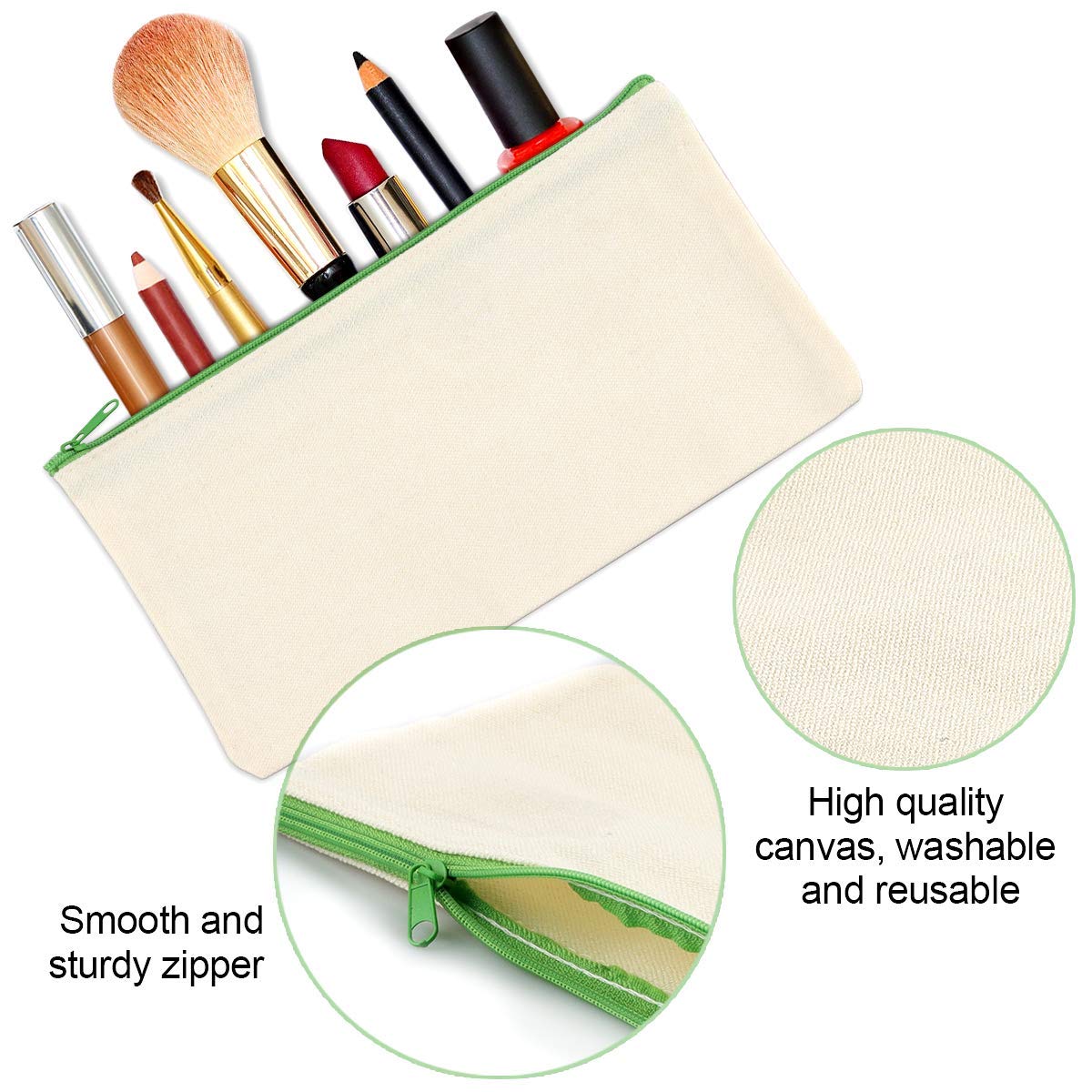 Vicloon Personnalisable Trousses à Crayons Vierge, 12pcs Trousses De Vicloon Personnalisable Trousses à Crayons Vierge, 12pcs Trousses De