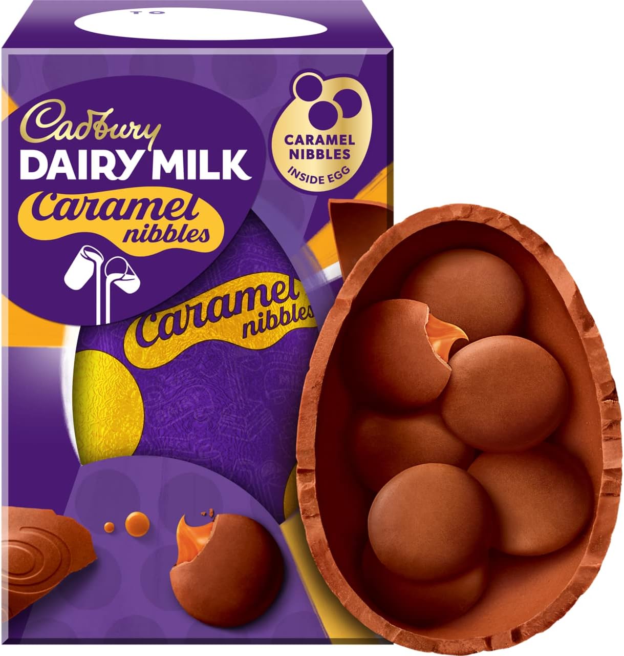 Cadbury Dairy Milk Caramel Nibbles Chocolate Easter Egg 96g Amazon.co