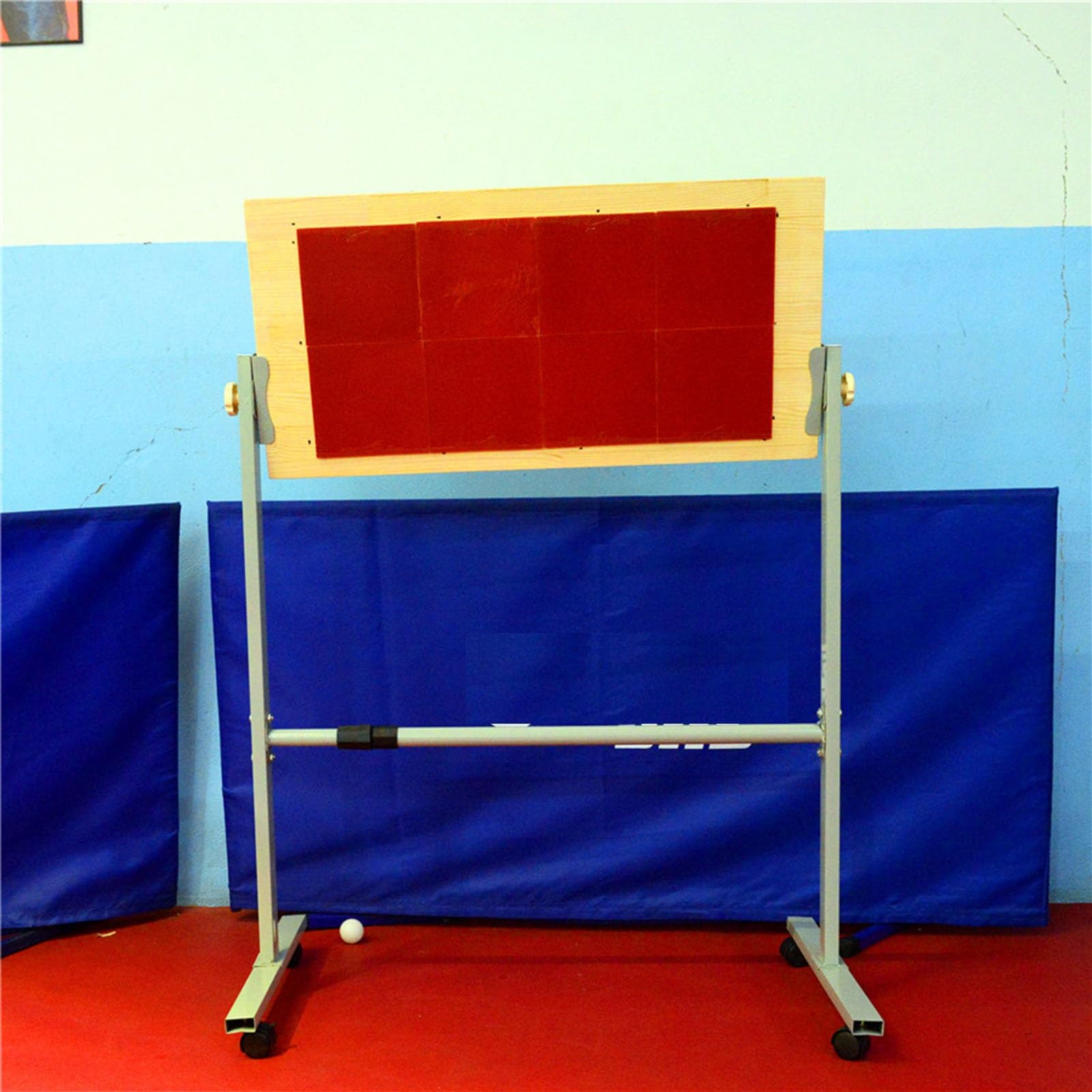 Tavola da ping pong, con angolo regolabile a 360°, per allenamento da soli, palestra domestica o all'aperto