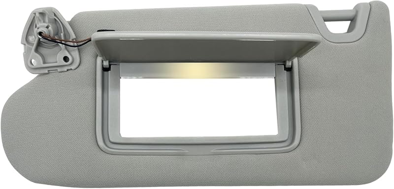 Para-sol esquerdo do motorista com luz para Nissan Altima 2013 a 2018, sem teto solar, cinza, 96401-3TA2A 96400-3TA2A