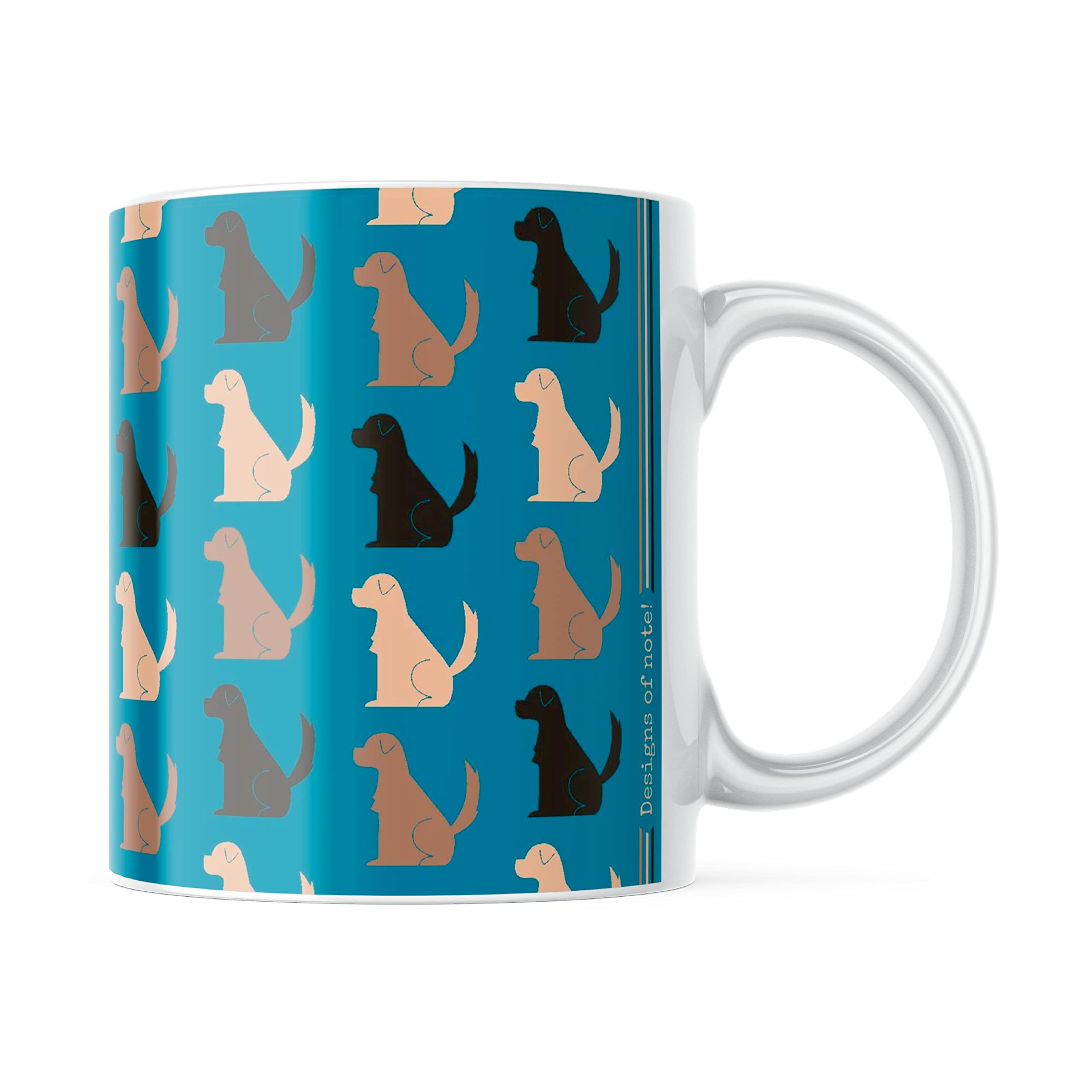Labrador Ceramic Mug, Novelty Labrador Gift Mug for Dog Lovers or Dog Owners - Blue