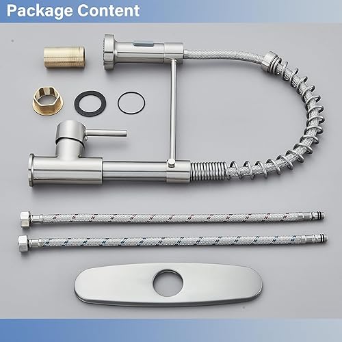 Miniatura 8 de Grifo de cocina con rociador extraíble para fregadero de cocina, grifo de fregadero de cocina comercial RV