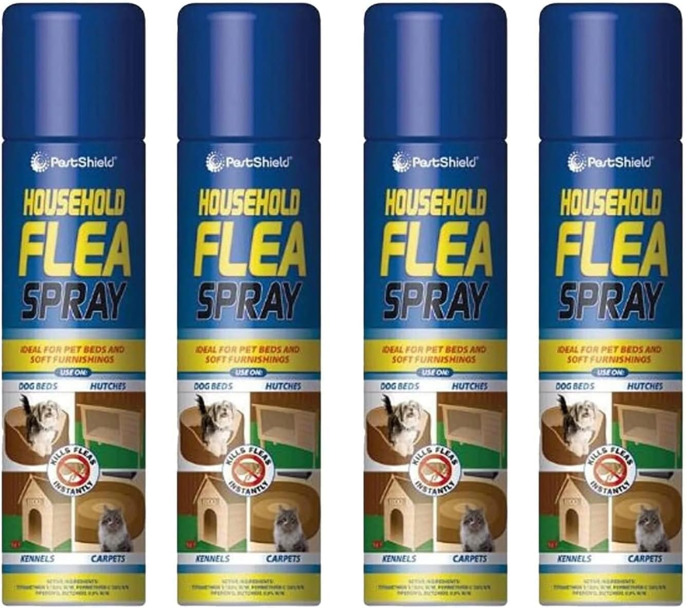 Neel Saanjh Flea Spray Household, Flea Repellent Spray For Dogs And Cats, Kills & Repel Fleas, Long Lasting Protection, Safe for Dogs and Cats, Easy Application (4 PCS)