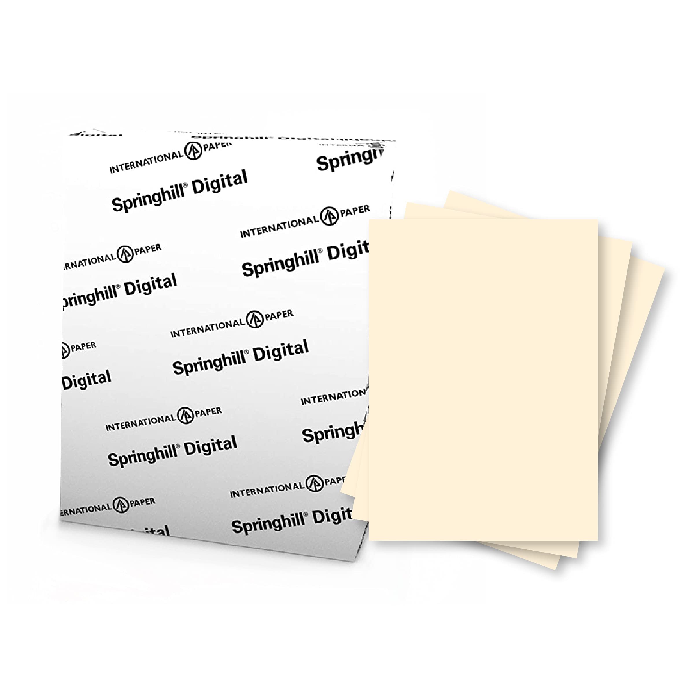 Springhill8.5” x 11” Ivory Copy Paper, 28lb Bond/70lb Text, 104gsm, 500 Sheets (1 Reams) – Colored Printer Paper with Smooth Finish – Versatile and Flexible Computer Paper – 024157R