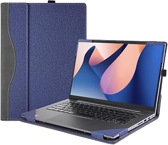 Case Cover for 16" Lenovo IdeaPad Flex 5 16ABR8 16ALC7 16IAU7 16IRU8 Laptop,2 in 1 PU Leather Notebook Sleeve Detachable Protective Bag Shell with Pen Holder 16inch, Dark Blue