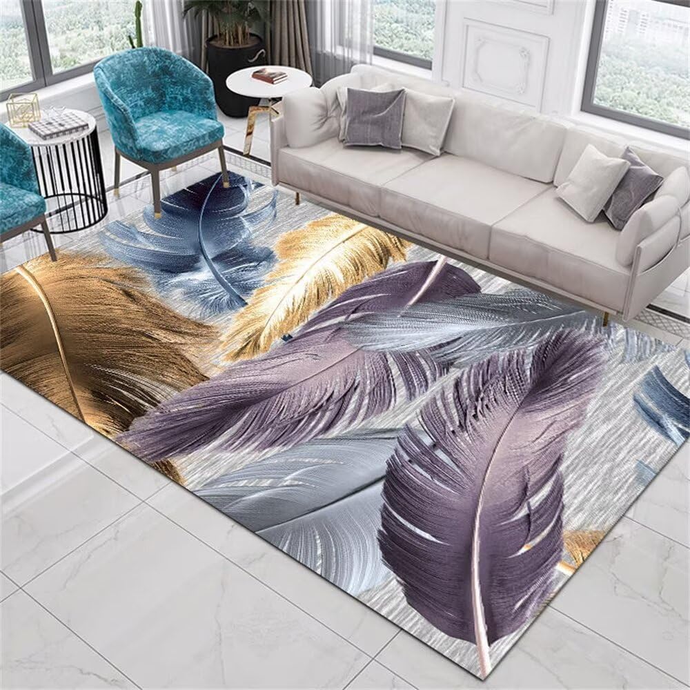 Tapis poil court résistant à la saleté pour salon et enfants