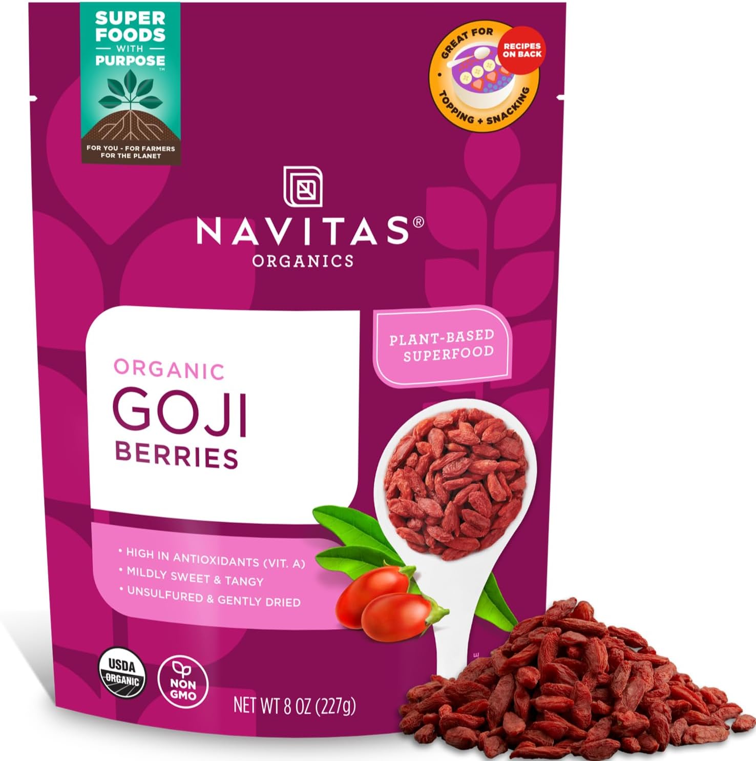 Navitas Naturals Organic Goji Berry (Goji Berry) (8oz) [Overseas Direct Product]