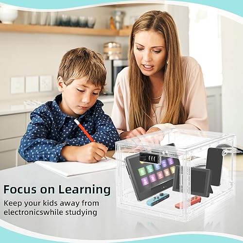 Miniatura 4 de HOLYHY Caja de bloqueo de medicamentos para almacenamiento seguro de medicamentos, caja de almacenamiento grande con cerradura para refrigerador