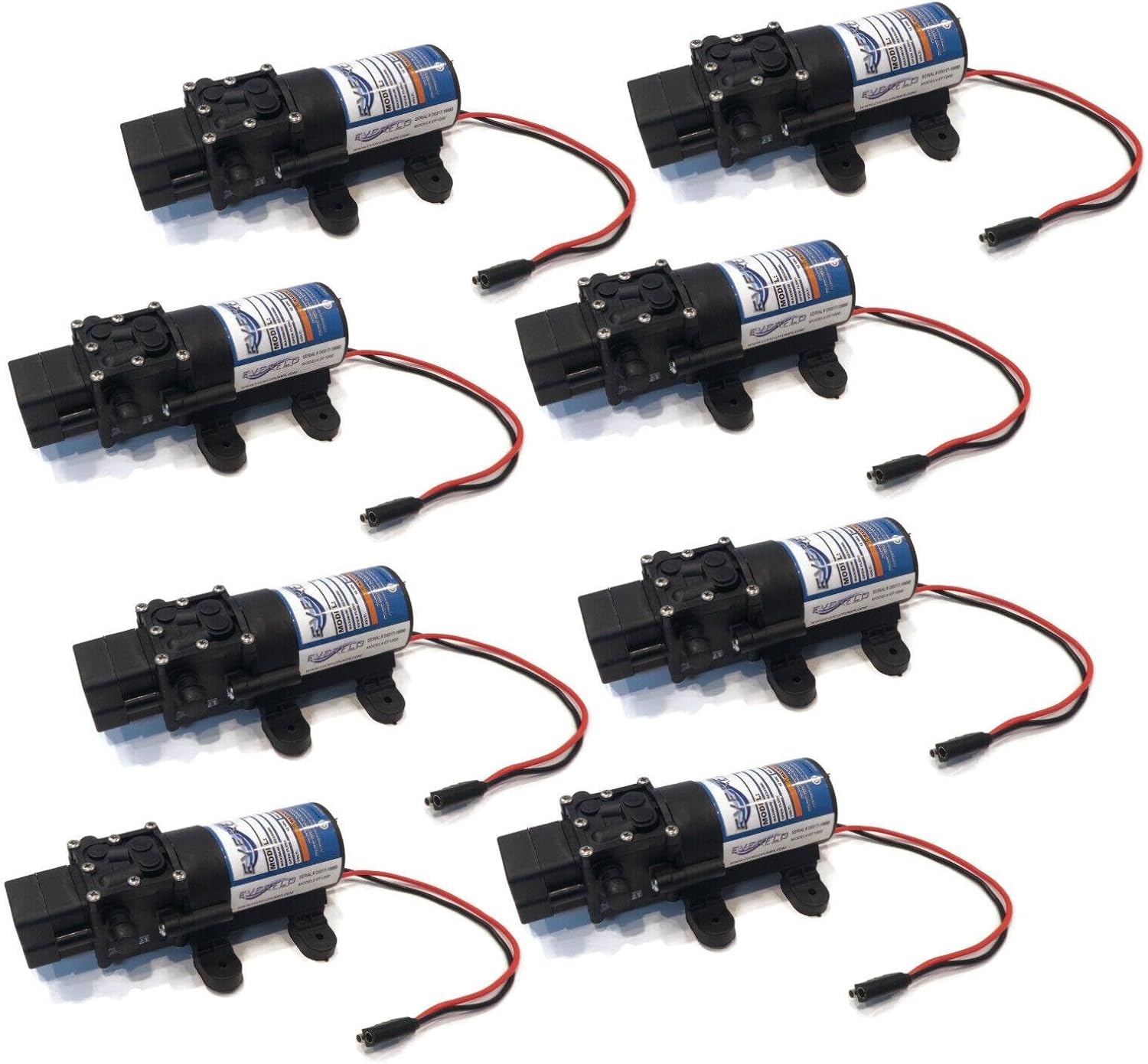 for (8 Pack) Everflo 1.0 GPM, 12V Diaphragm Pump for Delevan 2200-201-SB, 2200201SB