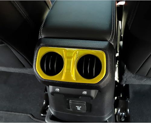Vista 52 de Cubierta de ventilación trasera de aire acondicionado, accesorios interiores de fibra de carbono para Jeep Wrangler JL Gladiator JT Sahara