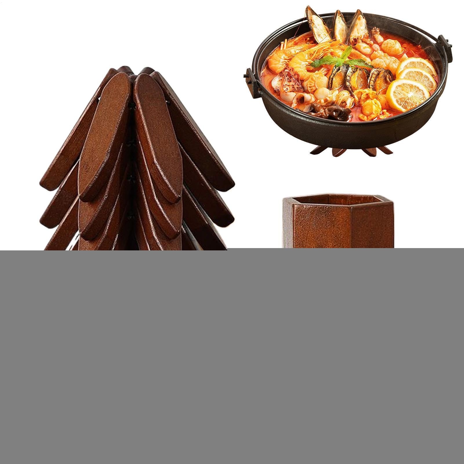 Salvamanteles De Árbol Con Portacubiertos Natural