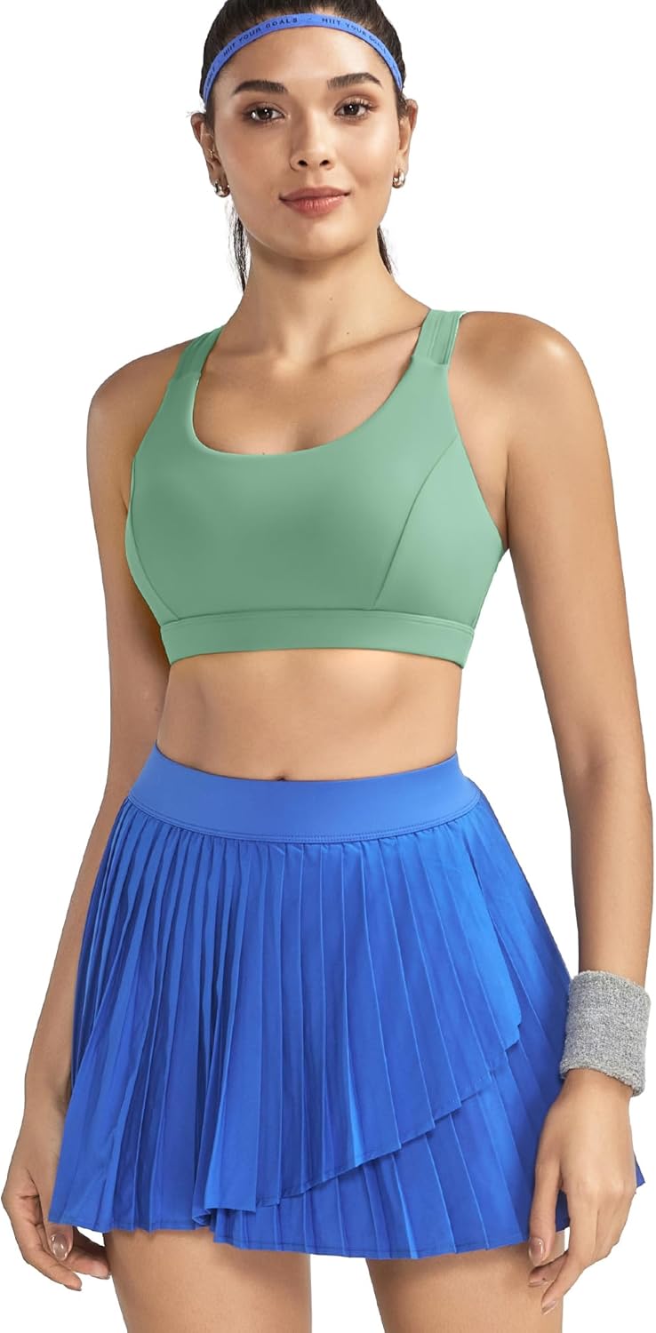 RUNNING GIRL Sports Bras for Women,Seamless Strappy Sports Bra High Support Crisscross Back with Removable Pads - Image 7