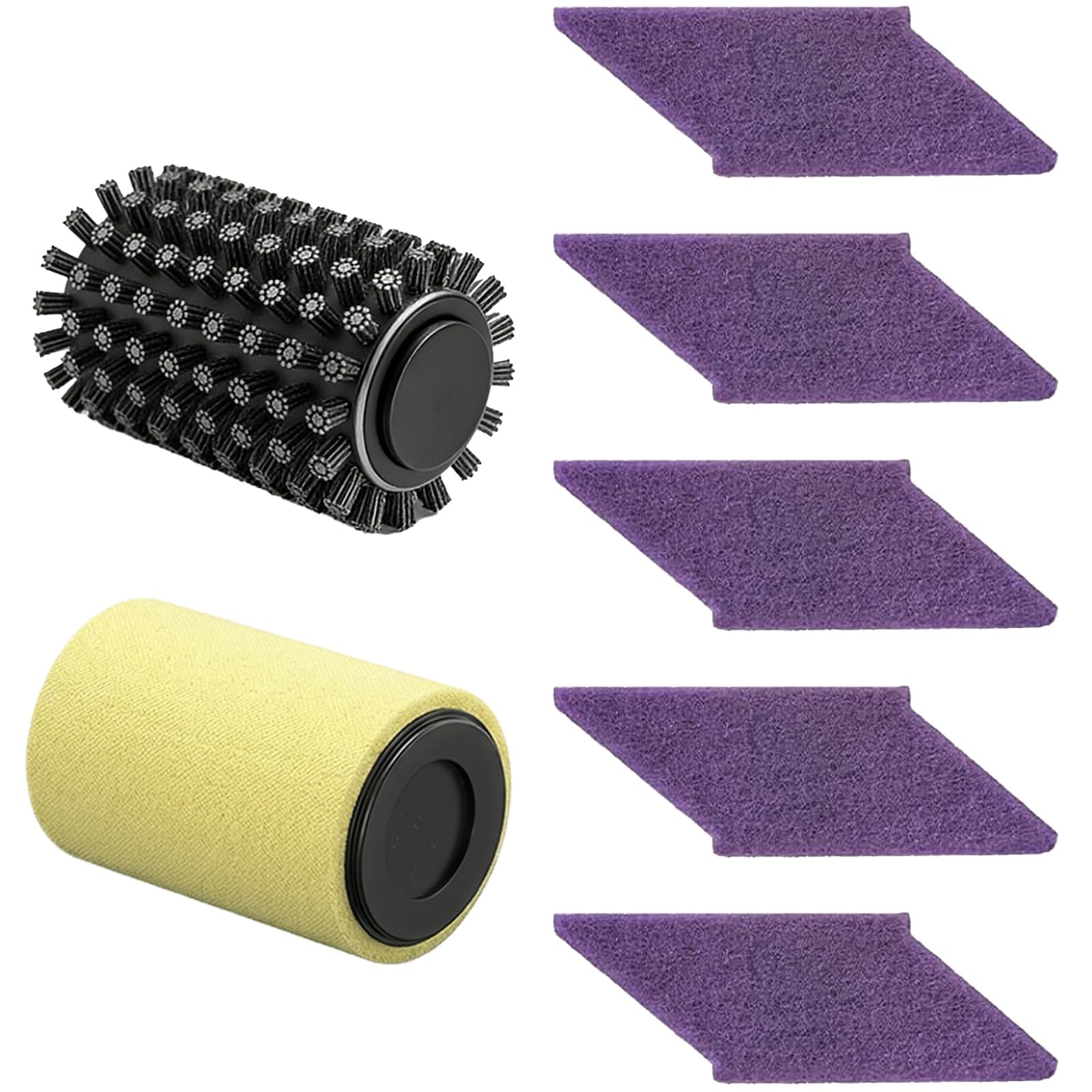 Testine di ricambio per spazzola elettrica per grill, kit di ricambio 3 in 1 per barbecue, include testina in filo di acciaio inossidabile, tampone per lucidatura e spugnetta abrasiva