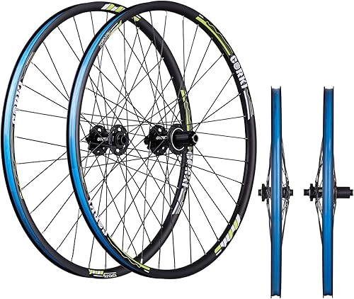 Corki Cycles TOPO - Ruedas para bicicleta de montaña, 26 pulgadas, 27.5 pulgadas, 29 x 1.5-2.6 pulgadas (Eje pasante, freno de disco doble, aleación