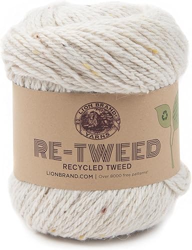(1 madeja) Lion Brand Yarn ReTweed - Hilo de heno