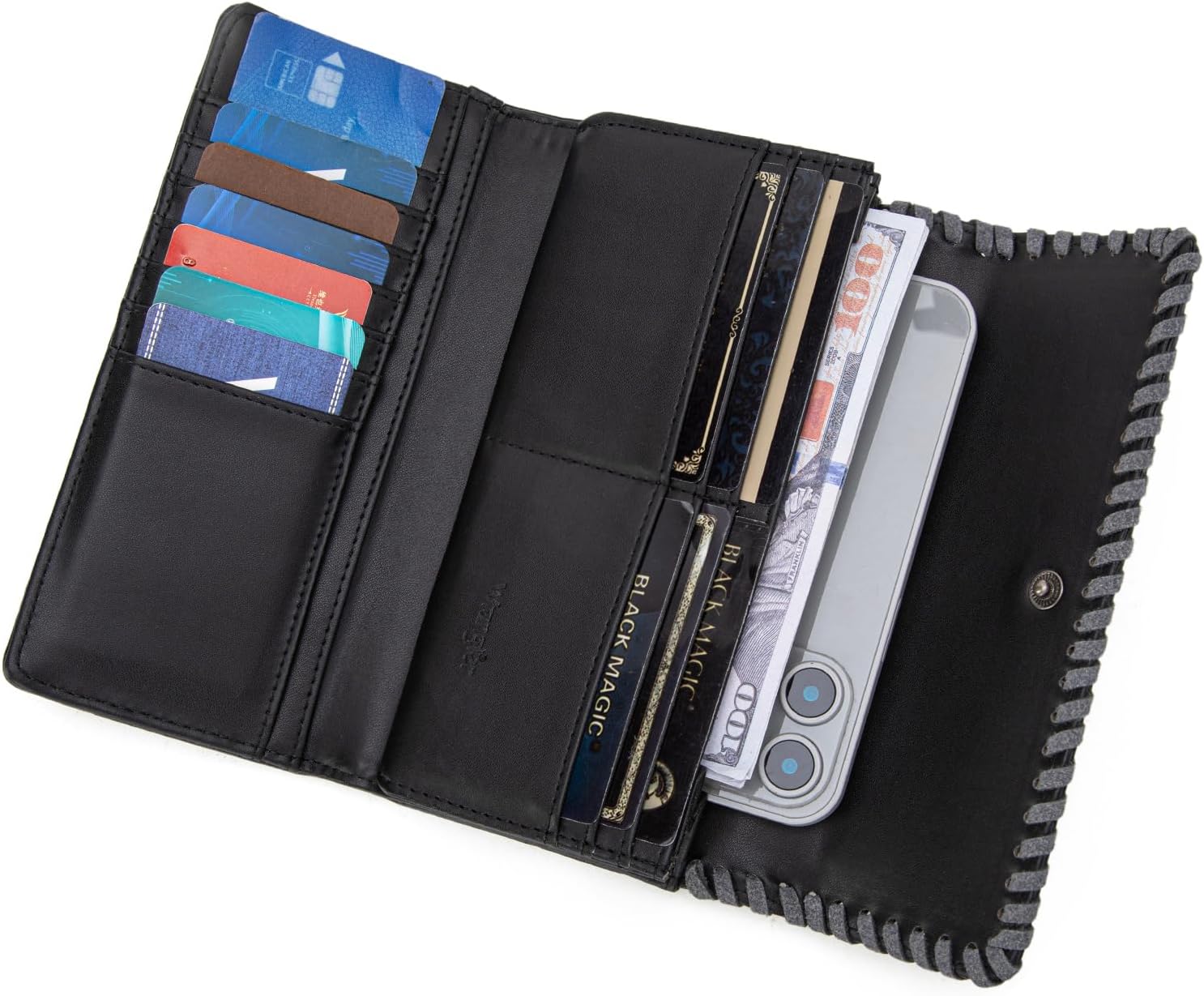 Montana West X Wrangler Western Wallets for Women Trifold Wristlet Wallets Large Capacity Women Clutch Wallet with Coin Purse - Image 5