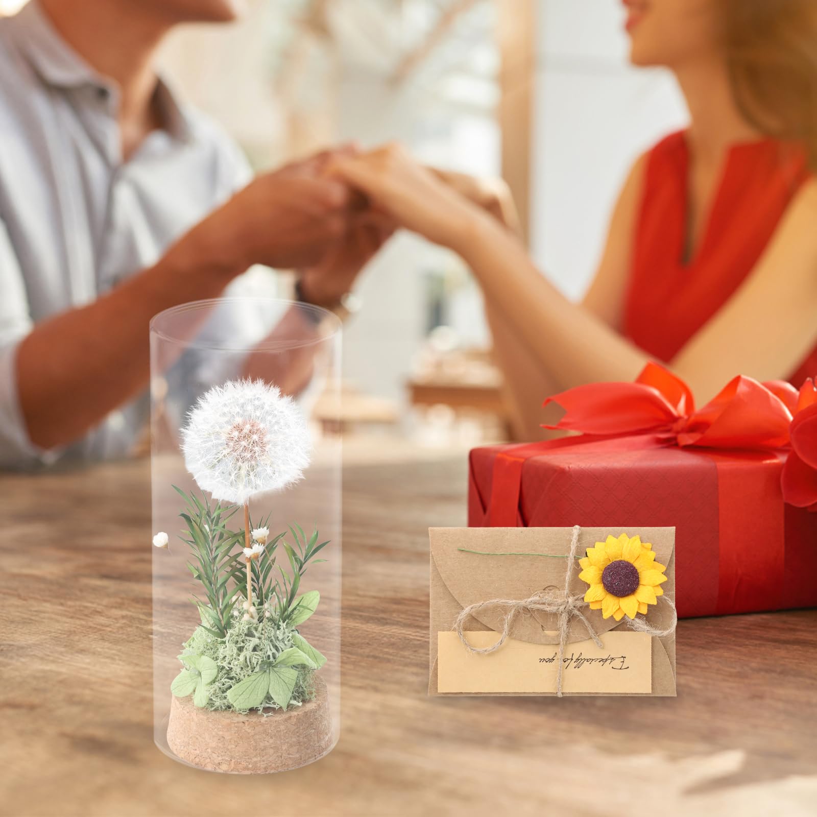 Dente di Leone Fiore Eterno in Vetro Decorativo Regalo, Fiori Conservati per Anniversario di Matrimonio Regalo Decorativo in Vetro per Donne Regalo Speciale per Moglie, Mamma, Nonna, Fidanzata