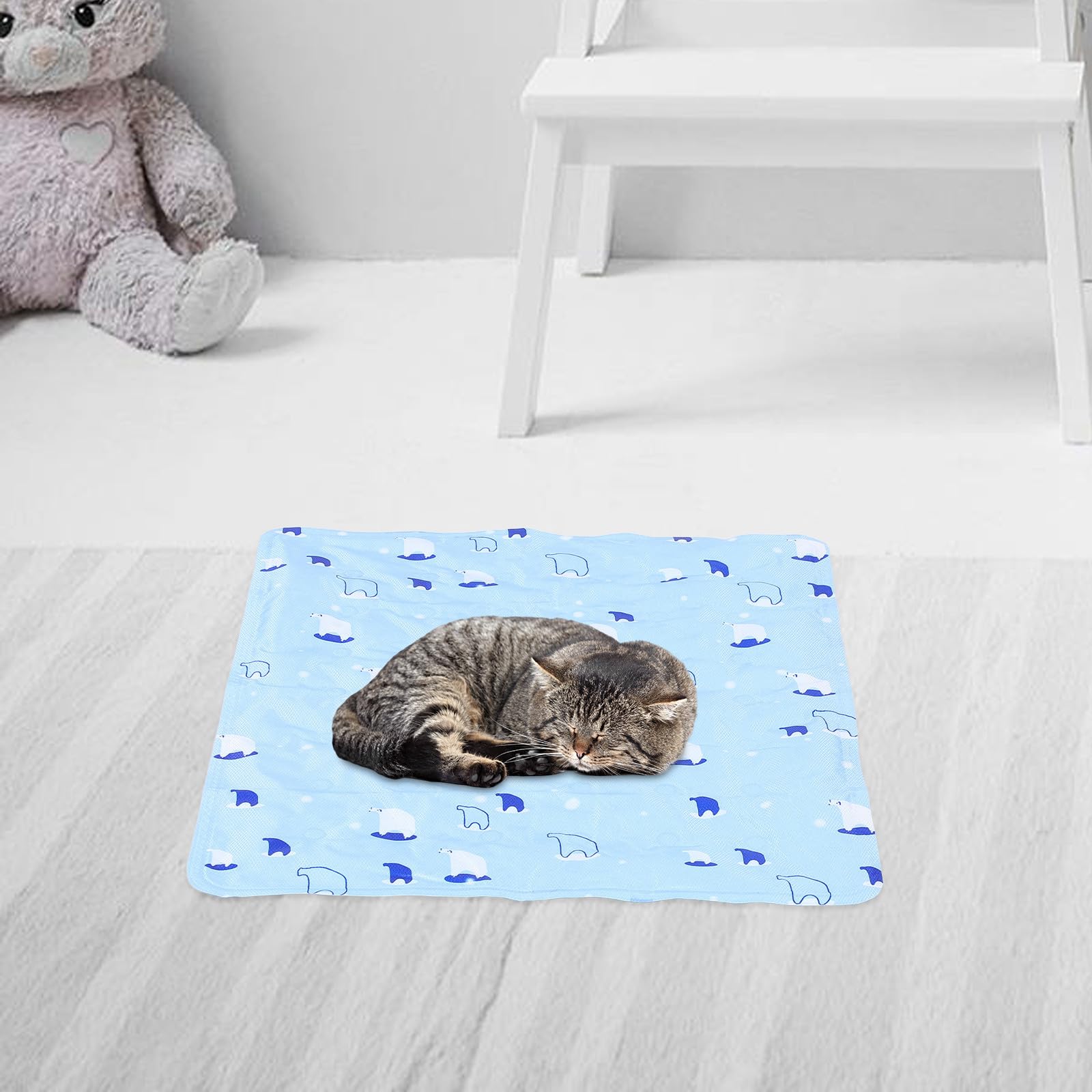 POPETPOP Kühlgelmatte für Haustiere aus PVC und Eiskristall Komfortabel und Kühlend für Hunde und Katzen im Sommer Leicht zu Reinigen und Drinnen Verwendbar