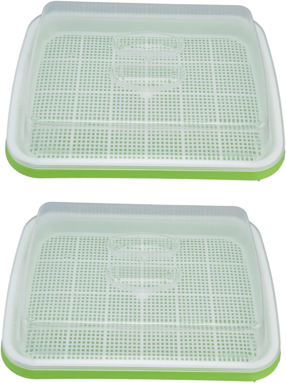 Seed Trays, Sprouting Tray with Transparent Lid Dense Small Holes