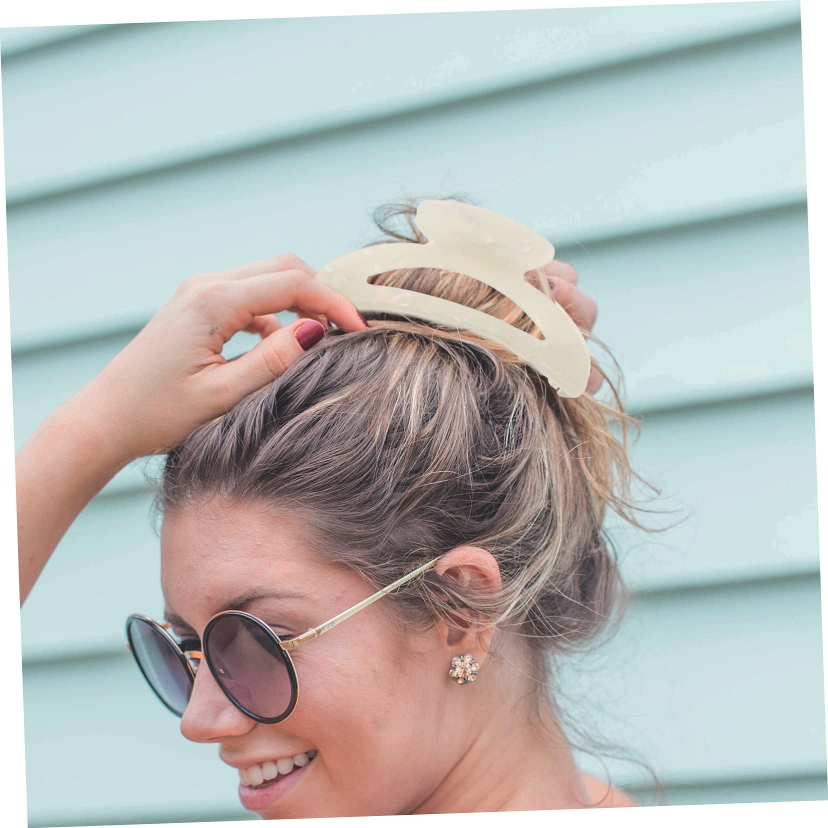 Healeved 4pezzi Fermaglio Per Con Motivo Marmorizzato Clip Jumbo Antiscivolo Per Acconciature Eleganti Accessorio Versatile Per Donne e Ragazze Per Cerimonie e Uso Quotidiano