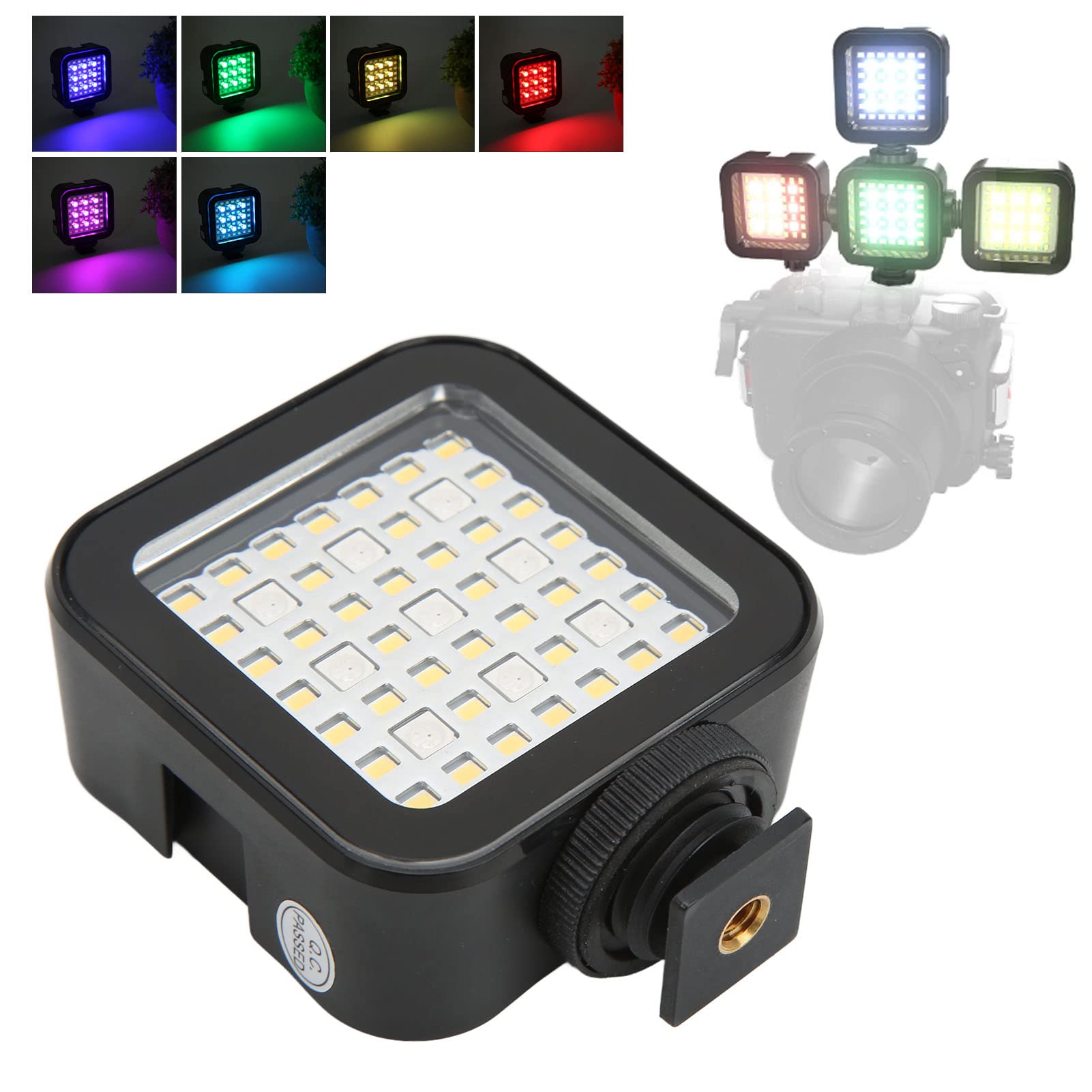 Luci Subacquee, Lampada Subacquea ST49W 30 M/98 Piedi Lampada Subacquea RGB Impermeabile 49 LED Luce di Riempimento Video Subacquea Dimmerabile Ad Alta Potenza Luce Subacquea