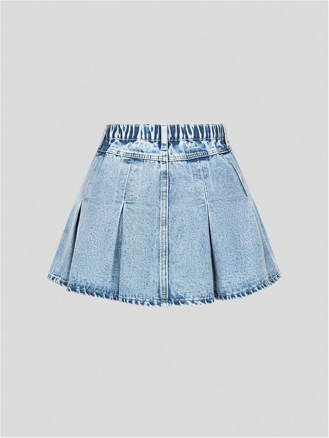 GORGLITTER Girl's Denim Jean Skirts Cute Ruffle Hem Tiered Short Mini Skirt Fashion Trendy Western A Line Skater Skirts - Image 3