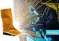 Vista 6 de Spats de soldadura de cuero,Cubiertas protectoras de zapatos de cuero,Cubiertas protectoras protectoras resistentes a la llama soldadas,Cubiertas