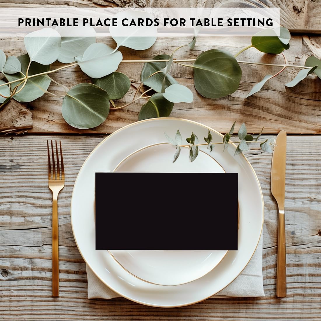 Andaz Press Table Tent Printable Place Cards, Black 20-Pack, Seat Placement Cards Place Cards Table Settings Name Cards for Baby Bridal Wedding Shower, School Graduation Food Cards