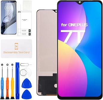 for Oneplus 7T Screen Replacement for Oneplus 7T LCD Display 1+7T HD1900 HD1907 HD1905 LCD Screen Touchscreen Digitizer Assembly with Repair Kits No Figerprint Function,Incell