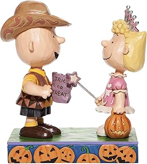enesco Jim Shore チャーリーブラウン&サリー トリック オア トリート 6006944 W12×H14×D6cm