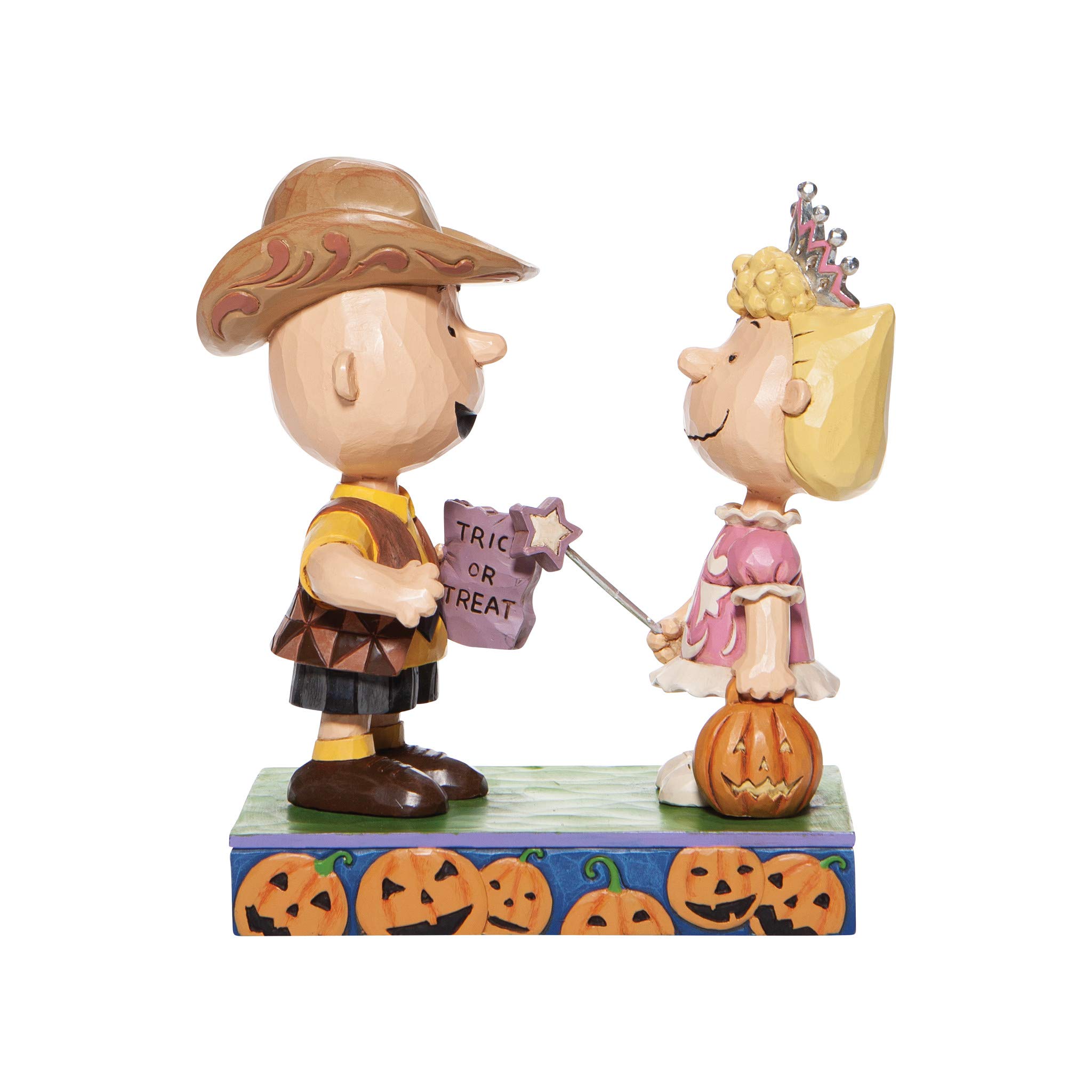 Figurine Peanuts Jim Shore Charlie Brown et Sally Trick or Treat Enesco statue Halloween multicolore