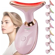 Facial Massager Red-Light-Therapy-for-Face and Neck, Face 𝖲 culpting Wand with 7 Color - Birthday, Christmas, Mothers Day, Valentines Day Gifts for Her Women Mom Best Friend Wife Teacher (Rose Gold)