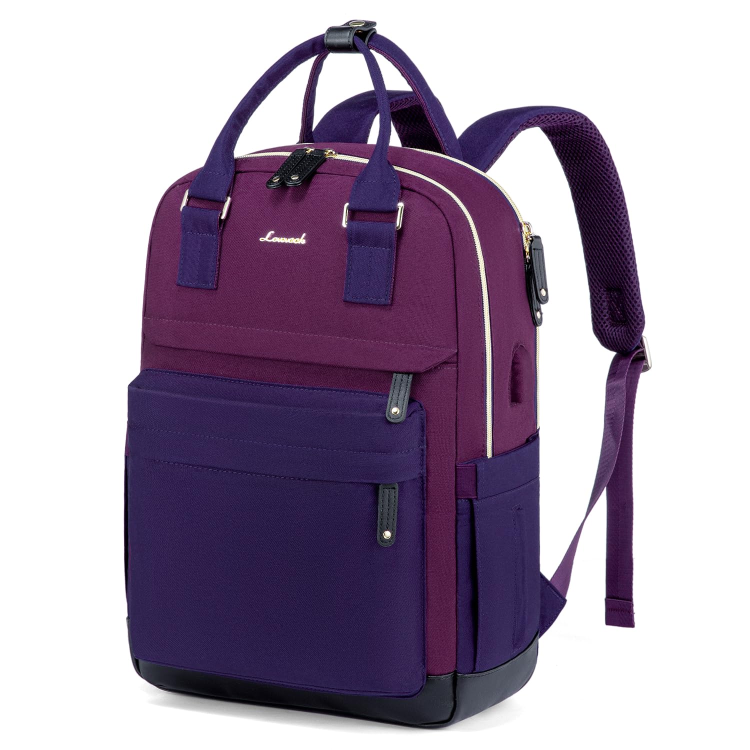 LOVEVOOK Travel Laptop Backpack Women, 15.6 Inch Anti-theft Laptop Bag with USB Port, Fashion Waterproof Computer Backpacks Teacher Nurse Backpack