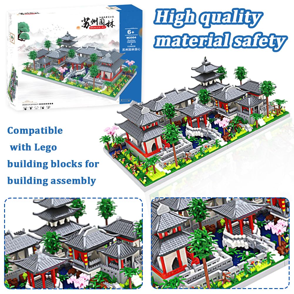 China de Suzhou Garden Micro Bloques de construcción, 3888PCS Bloques de sujeción clásicos de Suzhou Garden,Modelo de colección clásico Famoso, Suzhou Jardín de Suzhou de la Arquitectura