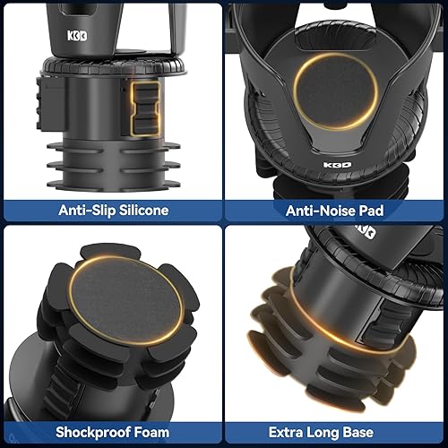 Miniatura 8 de KDD Expansor de portavasos para automóvil, adaptador de portavasos 3 en 1 con base ajustable, soporte para teléfono desmontable y bandeja