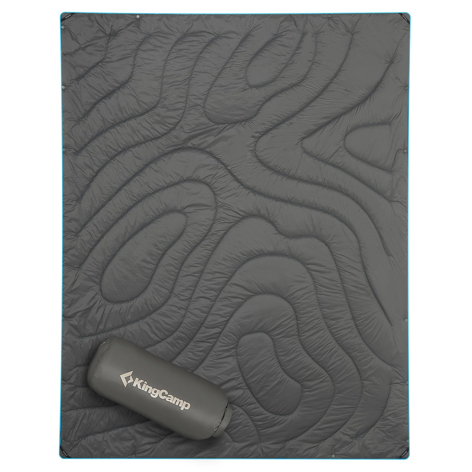 KingCamp Camping Blanket, Lightweight Camping Quilt With Snap Button, Camping Blanket Thermal For Cold Weather, Airplane, Travel, Picnic, Hiking, Outdoor, Car, Indoor