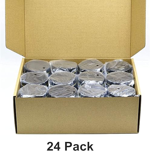 Miniatura 9 de SONVIIBOX 24 latas de velas negras de 4 onzas, frascos de velas, recipientes de velas a granel para fabricación de velas, tarros de almacenamiento,