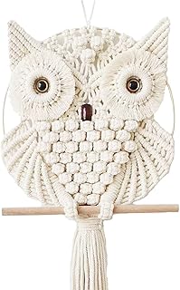 Owl Macrame Wall Hanging-Hand Woven Boho Tapestry-Macrame Wall Decor -Ow...