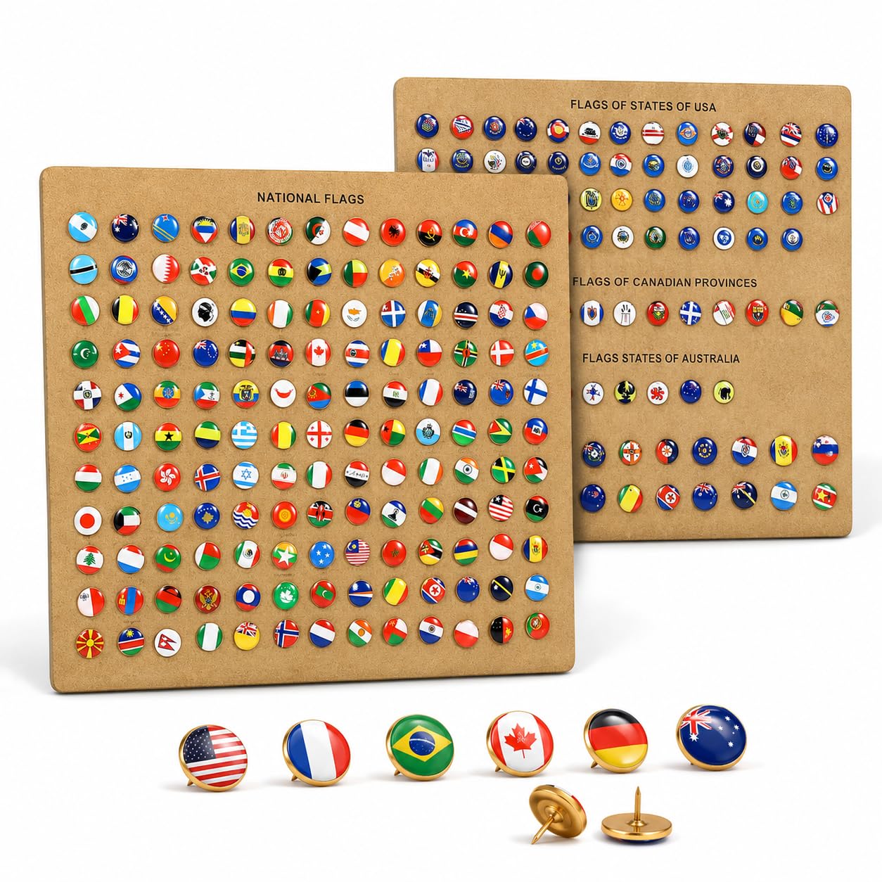 Tofficu 291 Punaises Drapeaux Monde, Épingles Carte Monde Voyage Décoration | Marquez Vos Voyages Avec Des Drapeaux Colorés, Punaises Métal Pour Carte Du Monde, Bureau, Salle De Classe Et Projet Éducatif