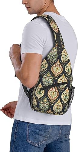 Miniatura 6 de Small Crossbody Bags for Women Men - Vintage Pattern 1 Print Adjustable Shoulder Bag Fanny Packs Belt Sling Bag Crossbody Purses Backpack for Travel