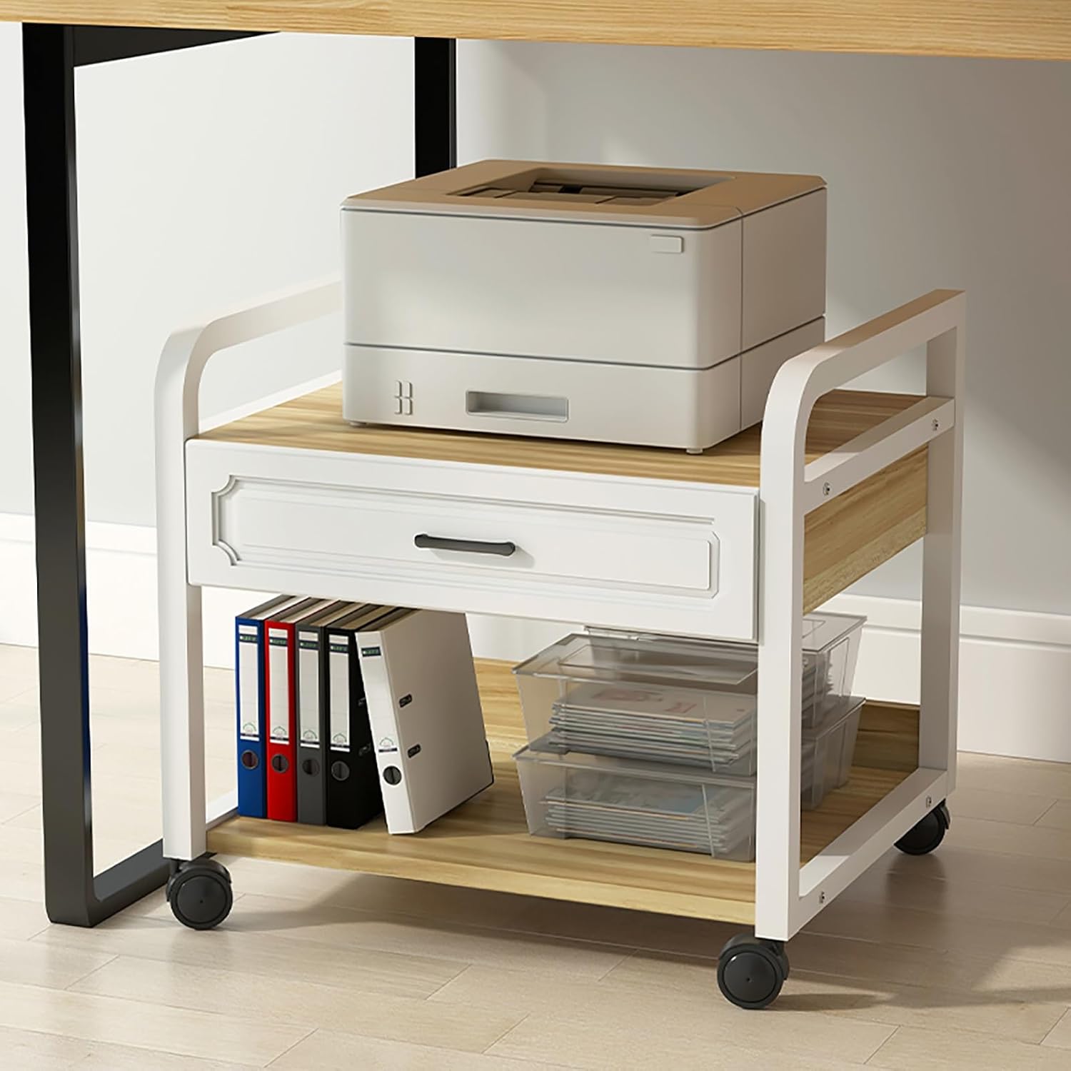 コーナーTVボード ロビン ハイタイプ/タイプ:ホワイト(前板鏡面タイプ