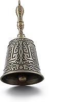 Vista 6 de Campana de llamada de latón macizo súper fuerte para tocar en la boda, campanas de mano de nuevo estilo para personas mayores, campanas de mano