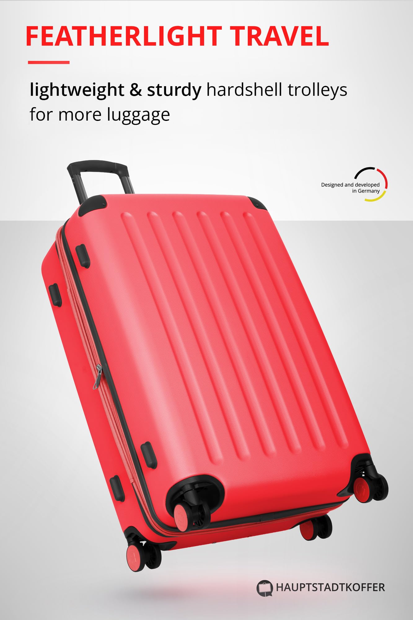 HAUPTSTADTKOFFER - Spree - Maleta rígida, Trolley expandible, Equipaje de Viaje, 4 Ruedas Dobles, TSA, 65 cm, 74 litros, Champán — view 456