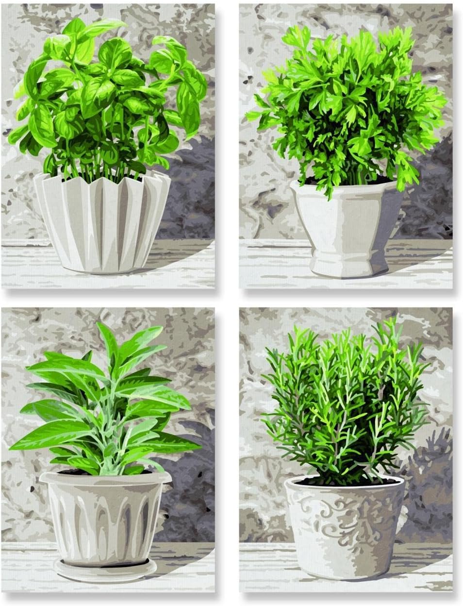 Schipper 609340687 "Culinary Herbs Quattro Paint by Numbers Board