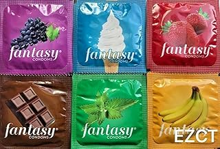 Fantasy Flavored Condoms Pack 48 Condoms : Variety of Flavors Such As Vanilla, Strawberry, Mint, Grape, Chocolate, and Banana. [The Random Fun That You Will Not Know Until You Have Used.]