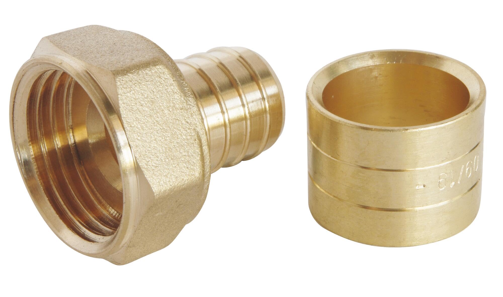 SOMATHERM FOR YOU, Raccord droit à glissement pour tube PER Ø16 - Écrou tournant F20/​27 - Lot de 10 - Montage facile, résistant à la corrosion, conforme norme NF 545, pression max 10 bars