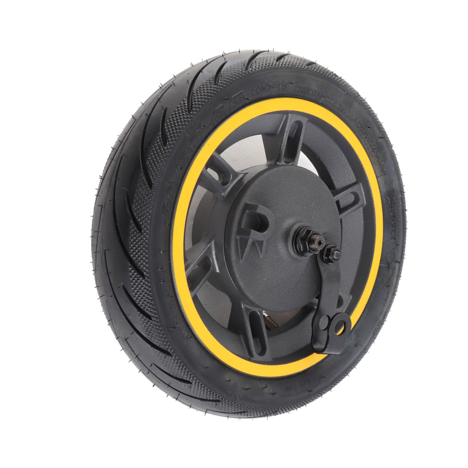 BuyWeek Roue Avant de Scooter Électrique pour Ninebot 9 Max G30, 60/70‑6,5 Pneu de Roue Avant de Trottinette Électrique de 10 Pouces avec Frein à Tambour