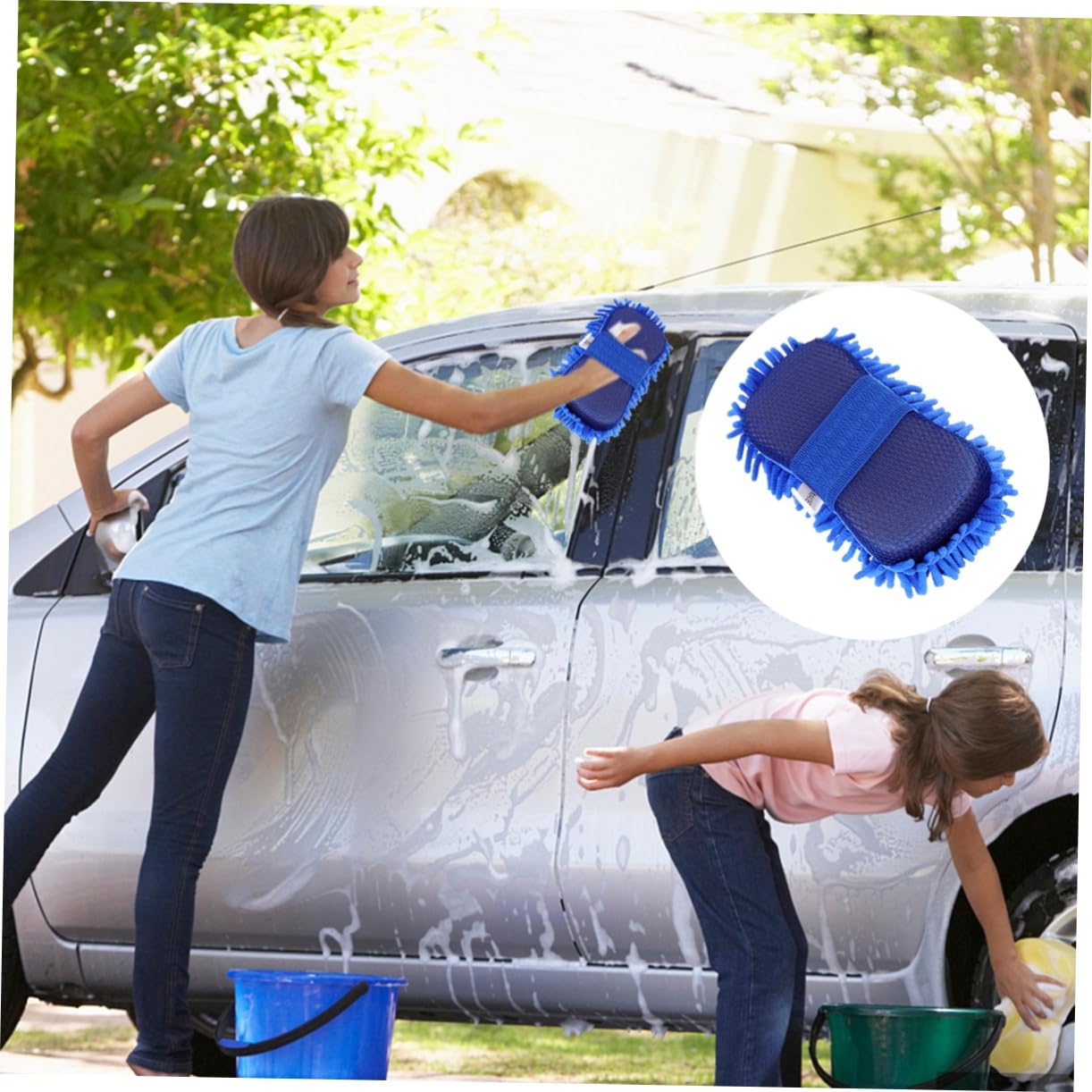 ULTECHNOVO 3 Set Di Guanti Per Lavaggio Auto Spazzola Per Lavaggio Auto Guanti Per La Pulizia Dellauto Spazzola Multiuso Per Lavaggio Auto Guanto Per La Pulizia Dellauto 2 Pezzi * 3
