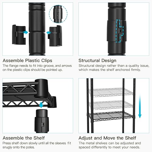 Miniatura 7 de FUTASSI P3 Mini Perchero Rodante para Ropa, Percheros para Colgar Ropa, Perchero Resistente para Prendas con Ruedas, Perchero de Armario Portátil