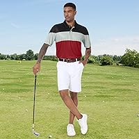 Vista 5 de TIHEEN Camisas polo de manga corta para hombre, absorben la humedad, camisas de golf de preformidad grandes y altas